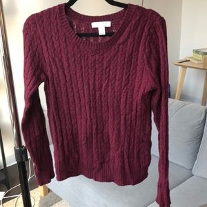 Wine color Knitted Sweater